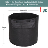 1/2/3/5/7/10/12/15/17/20 Gallon Garden Grow Bags Flower Vegetable Aeration Planting Pot Container Planter Pouch With Handles