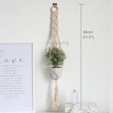 Macrame Wall Hanging Basket Macrame Plant Hanger Wall Planter Balcony Decorations Indoor wWall Plant Holder Hanging Pot