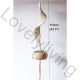 Macrame Wall Hanging Basket Macrame Plant Hanger Wall Planter Balcony Decorations Indoor wWall Plant Holder Hanging Pot