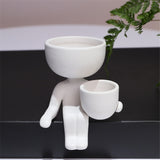 Creative Humanoid Ceramic Flower Pot Vase Plant Pot Ceramic Crafts Fleshy Flower Vase Home Decoration